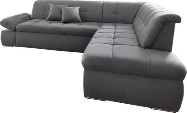 DOMO collection Ecksofa NMoric incl. Zierkissen B/T/H: 273/216/80 cm, Ottomanen-Abschluss, wahlweise