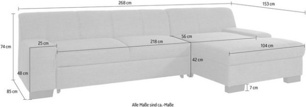 DOMO collection Ecksofa Norma Top, wahlweise mit Bettfunktion