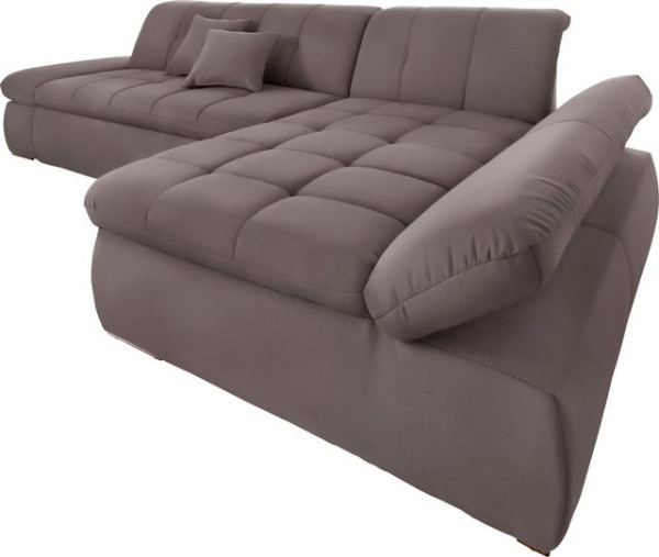 DOMO collection Ecksofa NMoric XXL, B/T/H: 300/172/80cm, Revamierenabschluss, wahlweise mit Bettfunk