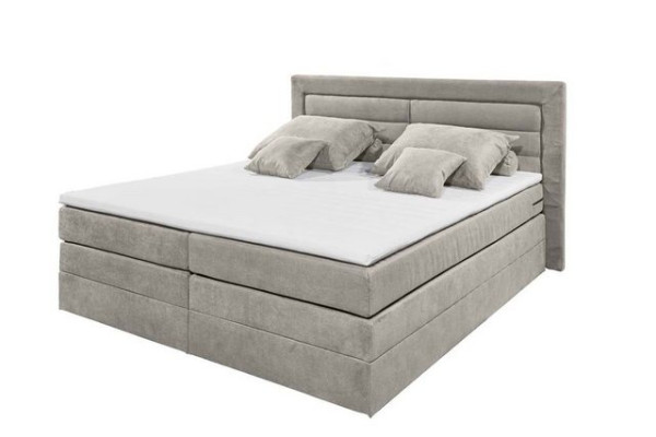 ED EXCITING DESIGN Boxspringliege (160 x 200 cm, Saba), Grau