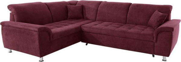 DOMO collection Ecksofa Franzi, wahlweise mit Kopfteilverstellung (dann Breite: 275 cm)