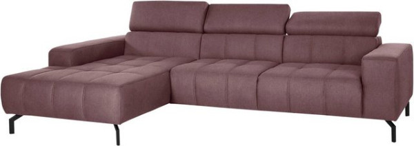 DOMO collection Ecksofa Cunelli, wahlweise inklusive 6-fach verstellbarer Kopfteilverstellung