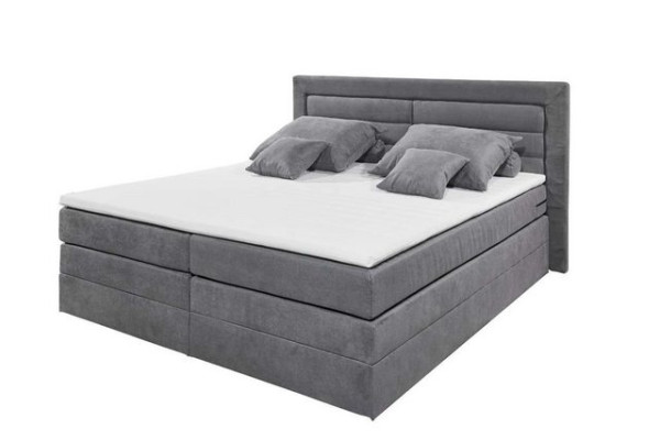 ED EXCITING DESIGN Boxspringliege (160 x 200 cm, Saba), Grau