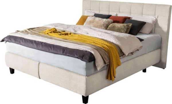 ADA trendline Boxspringbett Edera, Doppelbett wahlweise mit Topper, Liegefläche 180x200 cm, mit Step