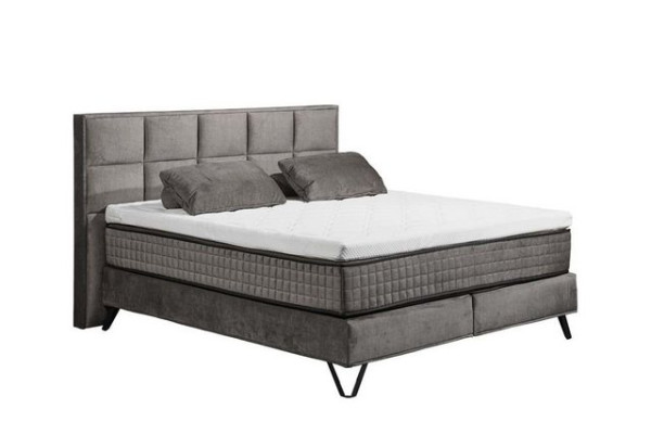 ED EXCITING DESIGN Boxspringliege (180 x 200 cm, Kingston), Grau