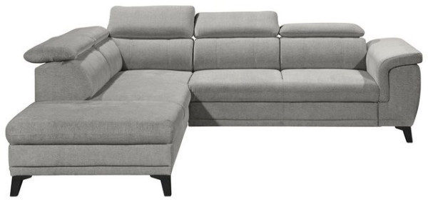 ED EXCITING DESIGN Ecksofa Albany, 2 Teile, frei stellbar, Bettfunktion und Bettkasten, inkl. Kopfte