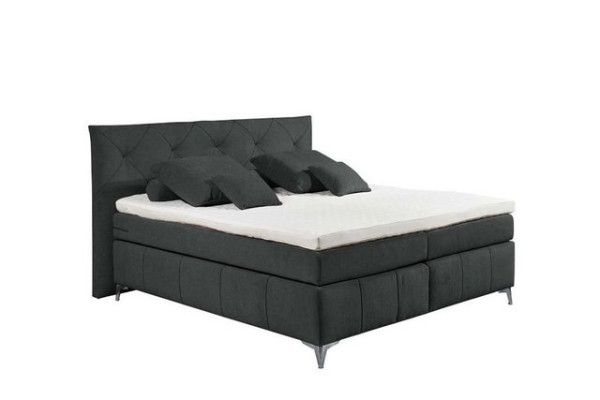 ED EXCITING DESIGN Boxspringliege (180 x 200 cm, Milton), Grau