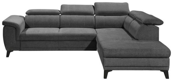 ED EXCITING DESIGN Ecksofa Albany, 2 Teile, frei stellbar, Bettfunktion und Bettkasten, inkl. Kopfte