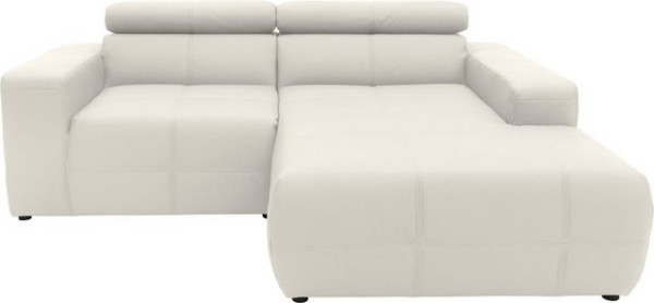 DOMO collection Ecksofa Brandon kleine Ausführung B/T/H: 214/100/80 cm, Mit Kopfteilverstellung, auc