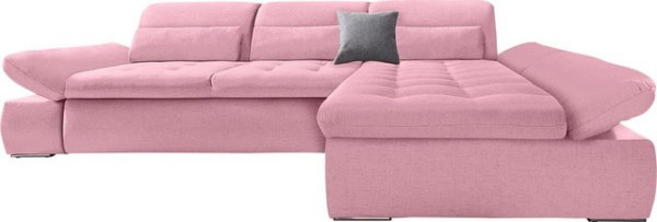 DOMO collection Ecksofa Aldo, mit Recamiere, wahlweise mit Bettfunktion