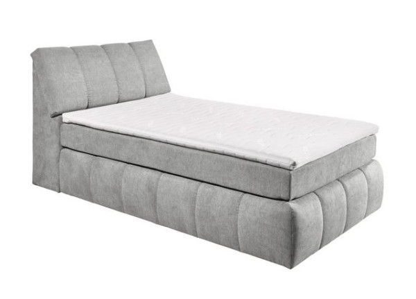 ED EXCITING DESIGN Boxspringliege (120 x 200 cm, Toledo 120x200 cm Soro 90 Light Grey), Grau