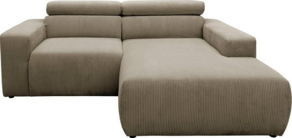 DOMO collection Ecksofa Brandon kleine Ausführung B/T/H: 214/100/80 cm, Mit Kopfteilverstellung, auc