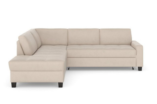 DOMO collection Ecksofa Florentina, wahlweise mit Bettfunktion, mit Kontrastnaht