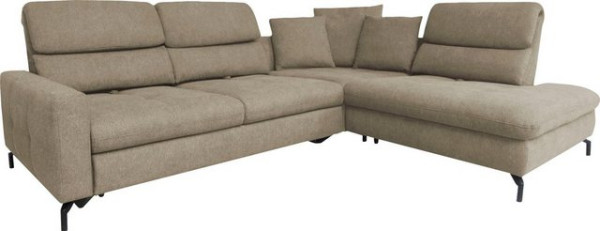 ADA trendline Ecksofa Louis, Breite 286 cm, Rückenlehnenverstellung, wahlweise mit Bettfunktion