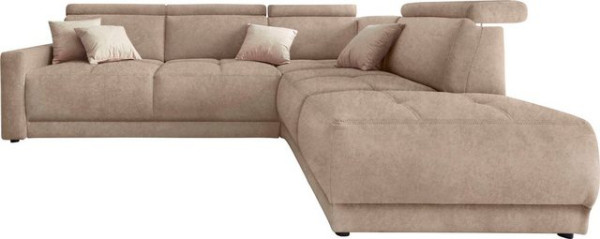 DOMO collection Ecksofa Ava, mit Ottomane, Federkern wahlweise mit Kopfteilverstellungen