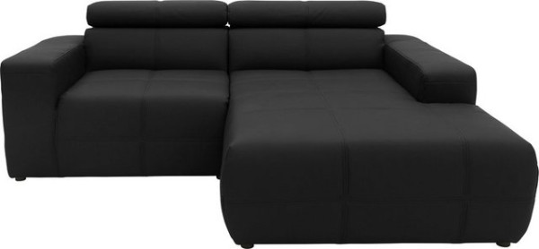 DOMO collection Ecksofa Brandon kleine Ausführung B/T/H: 214/100/80 cm, Mit Kopfteilverstellung, auc