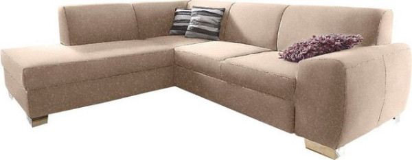 DOMO collection Ecksofa Ricardo, mit Ottomane, wahlweise mit Bettfunktion