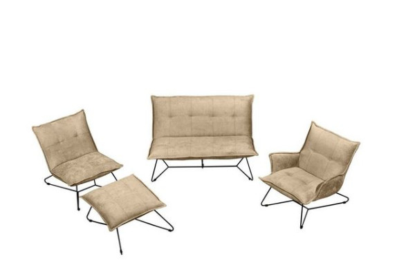 ED EXCITING DESIGN Polsterecke, Vico Polstergarnitur Sofagarnitur Couch Sofa 4-Teilig Sand