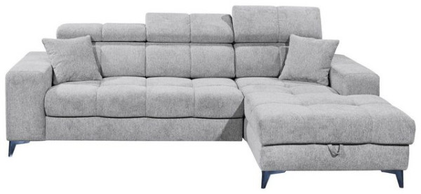 ED EXCITING DESIGN Ecksofa Sydney, 2 Teile, frei im Raum stellbar, mit Bettkasten, inkl. Kopfteilver