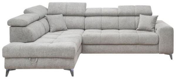 ED EXCITING DESIGN Ecksofa Sydney, 2 Teile, frei im Raum stellbar, mit Bettkasten, inkl. Kopfteilver