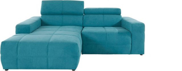 DOMO collection Ecksofa Brandon kleine Ausführung B/T/H: 214/100/80 cm, Mit Kopfteilverstellung, auc