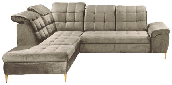 ED EXCITING DESIGN Ecksofa Valtura, frei stellbar, Bettkasten, Schlaffunktion, mit Kopfteilverstellu