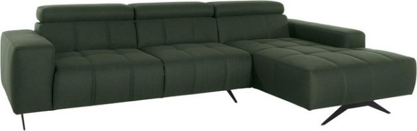 DOMO collection Ecksofa Trento, wahlweise mit Kopfteilverstellung, Recamiere links/rechts bestellbar