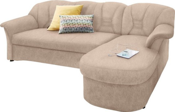 DOMO collection Ecksofa Elva, wahlweise mit Bettfunktion und Federkern