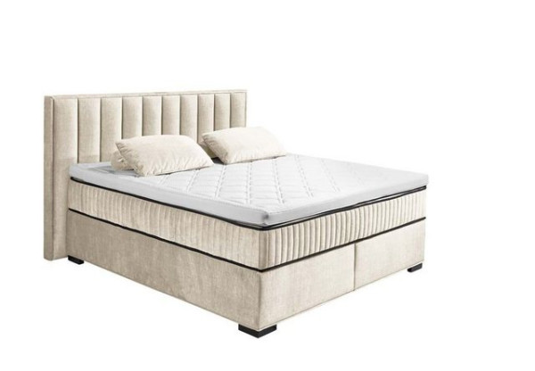 ED EXCITING DESIGN Boxspringliege (180 x 200 cm, Licata), Beige