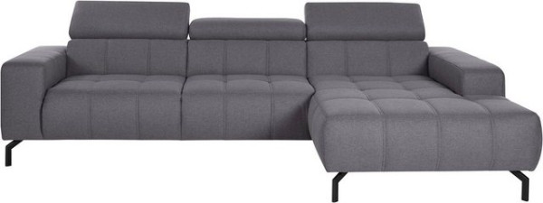 DOMO collection Ecksofa Cunelli, wahlweise inklusive 6-fach verstellbarer Kopfteilverstellung