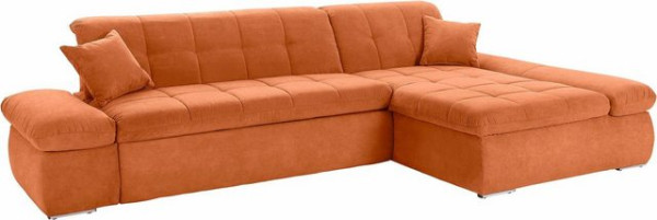 DOMO collection Ecksofa NMoric XXL, B/T/H: 300/172/80cm, Revamierenabschluss, wahlweise mit Bettfunk