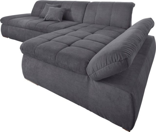 DOMO collection Ecksofa NMoric XXL, B/T/H: 300/172/80cm, Revamierenabschluss, wahlweise mit Bettfunk