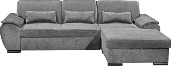 ED EXCITING DESIGN Ecksofa Tampa, frei im Raum stellbar, mit Bettkasten, Schlaffunktion, 3 Nierenkis