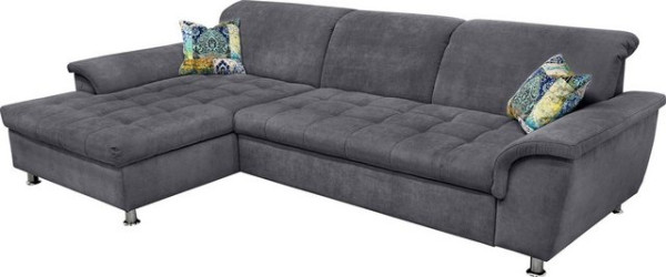 DOMO collection Ecksofa Franzi Steppung im Sitzbereich B7T/H: 278/162/80 cm, Schlafsofa, wahlweise m