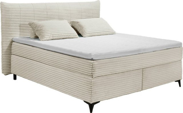 ED EXCITING DESIGN Boxspringbett Seattle, harte Seite mit Kokosmatte, weiche Seite mit Filzabdeckung