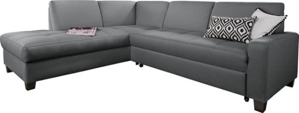 DOMO collection Ecksofa Florentina, wahlweise mit Bettfunktion, mit Kontrastnaht