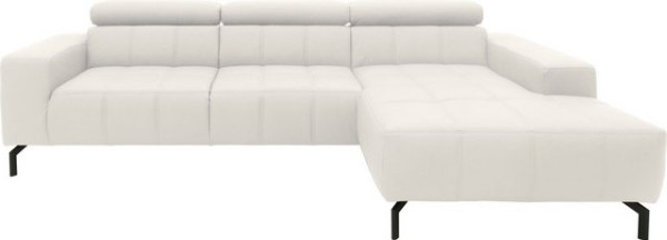 DOMO collection Ecksofa Cunelli, wahlweise inklusive 6-fach verstellbarer Kopfteilverstellung