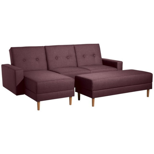 Max Winzer® Ecksofa Schlafsofa Ecksofa Just Cool Funktionssofa Stauraumhocker burgund, 1 Stück, Lieg