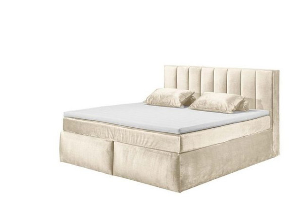 ED EXCITING DESIGN Boxspringliege (200 x 220 cm, Montera), Beige