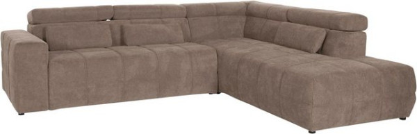 DOMO collection Ecksofa Brandon, inklusive Kopfteilverstellung, wahlweise mit Sitztiefenverstellung