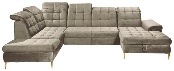 ED EXCITING DESIGN Ecksofa Valtura, frei stellbar, Bettkasten, Schlaffunktion, mit Kopfteilverstellu