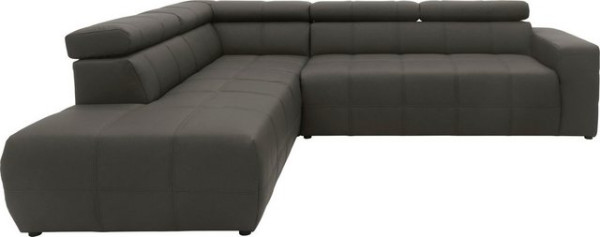 DOMO collection Ecksofa Brandon, inklusive Kopfteilverstellung, wahlweise mit Sitztiefenverstellung