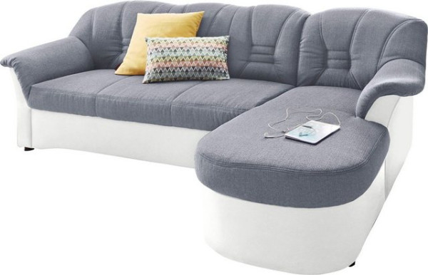 DOMO collection Ecksofa Elva, wahlweise mit Bettfunktion und Federkern