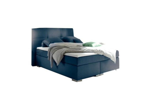 ED EXCITING DESIGN Boxspringliege (140 x 200 cm, Pensacola 1 dunkelblau 140 cm), Blau