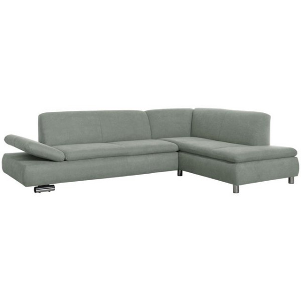 Max Winzer® Ecksofa Terrence Sofa 2,5-Sitzer links mit Ecksofa rechts Flachgewebe hellgrün, 1 Stück,