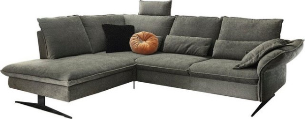 3C Carina Ecksofa, 1 Teile, incl. 2 Kopfstützen, mit klappbarer Armlehne, weiches Sitzgefühl