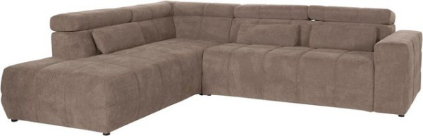 DOMO collection Ecksofa Brandon, inklusive Kopfteilverstellung, wahlweise mit Sitztiefenverstellung