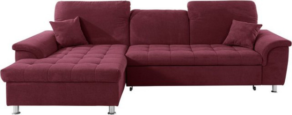 DOMO collection Ecksofa Franzi, wahlweise mit Kopfteilverstellung (dann Tiefe: 170 cm)