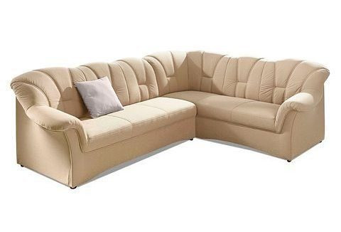 DOMO collection Ecksofa Papenburg B/T/H: 242/190/84 cm, wahlweise mit Bettfunktion, Langer Schenkel