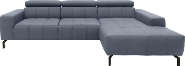 DOMO collection Ecksofa Cunelli, wahlweise inklusive 6-fach verstellbarer Kopfteilverstellung